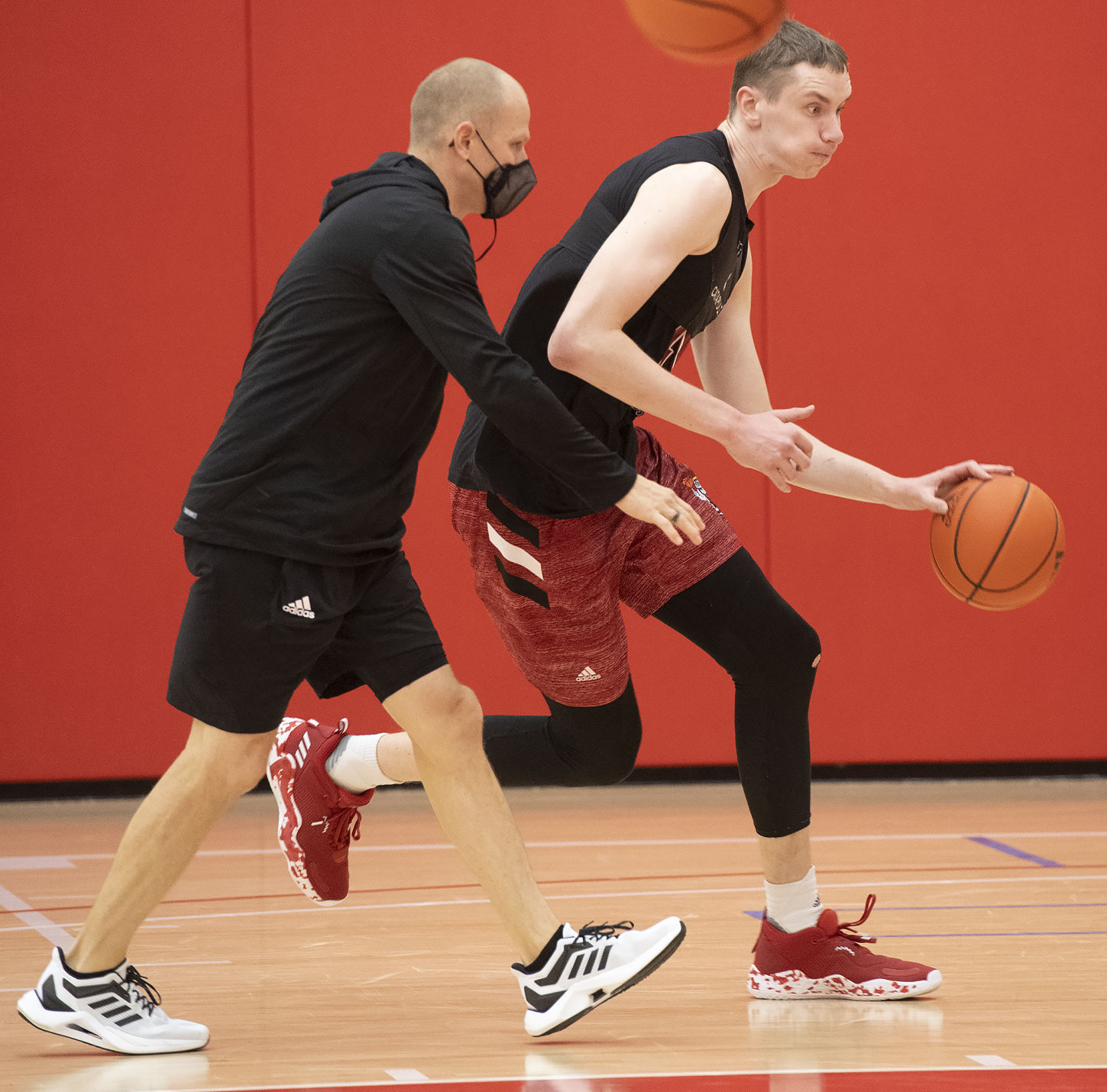 NU men's basketball practice, 10.5